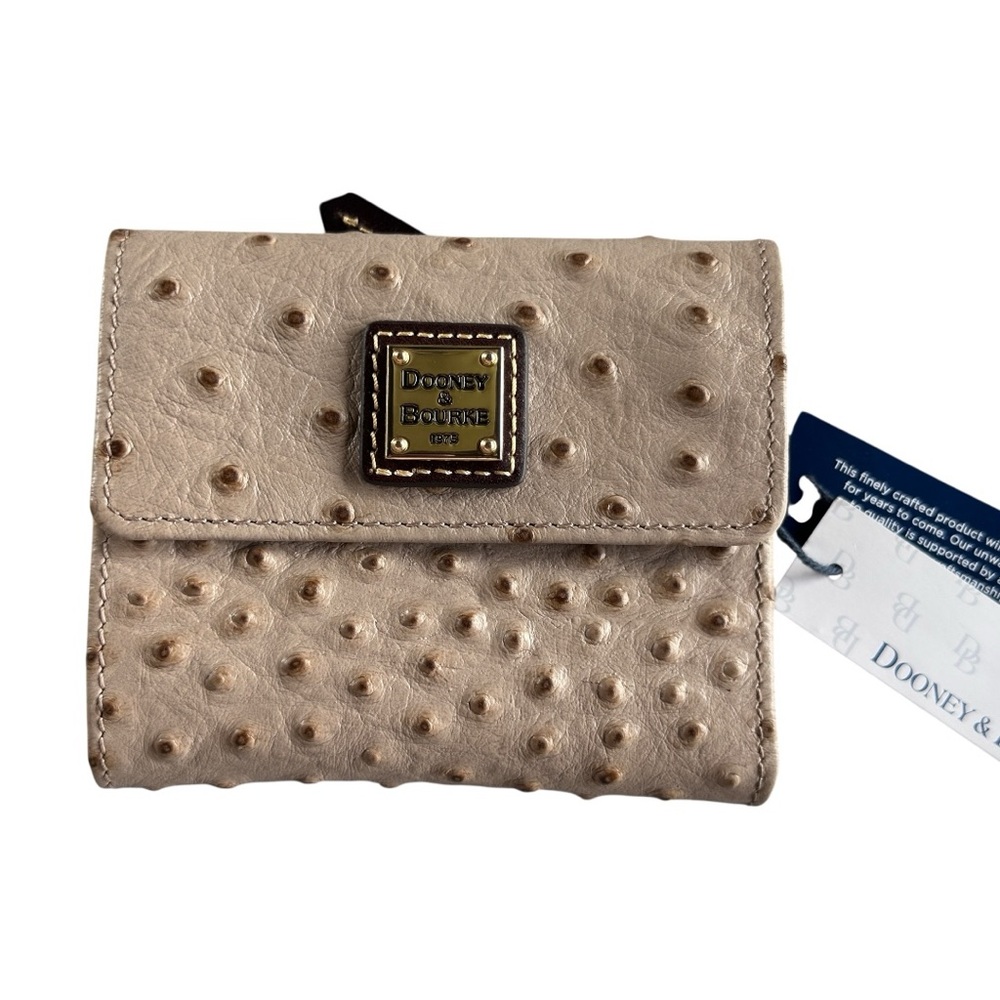Dooney & Bourke Ostrich Light Taupe Wallet NWT